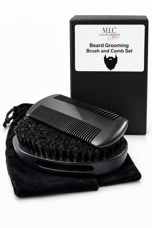 Beard Grooming Brush & Comb Set